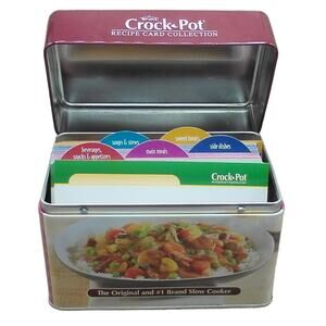 Rival Crock Pot Slow Cooker Recipe Card Collection in Tin 2011